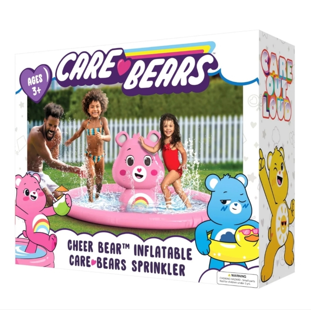: Care Bears Deluxe Inflatable Splash Pad with Sprinkler for Kids Toddlers  PINK